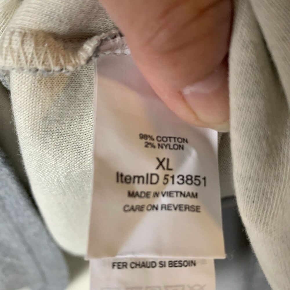 LL Bean Hoodie Men XL Gray Double Knit Slightly Fitted Hiking Gorpcore NWT - Picture 3 of 6